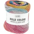 Lang Yarns Mille Colori Socks & Lace Luxe 212 Turkoosi-pinkki-keltainen