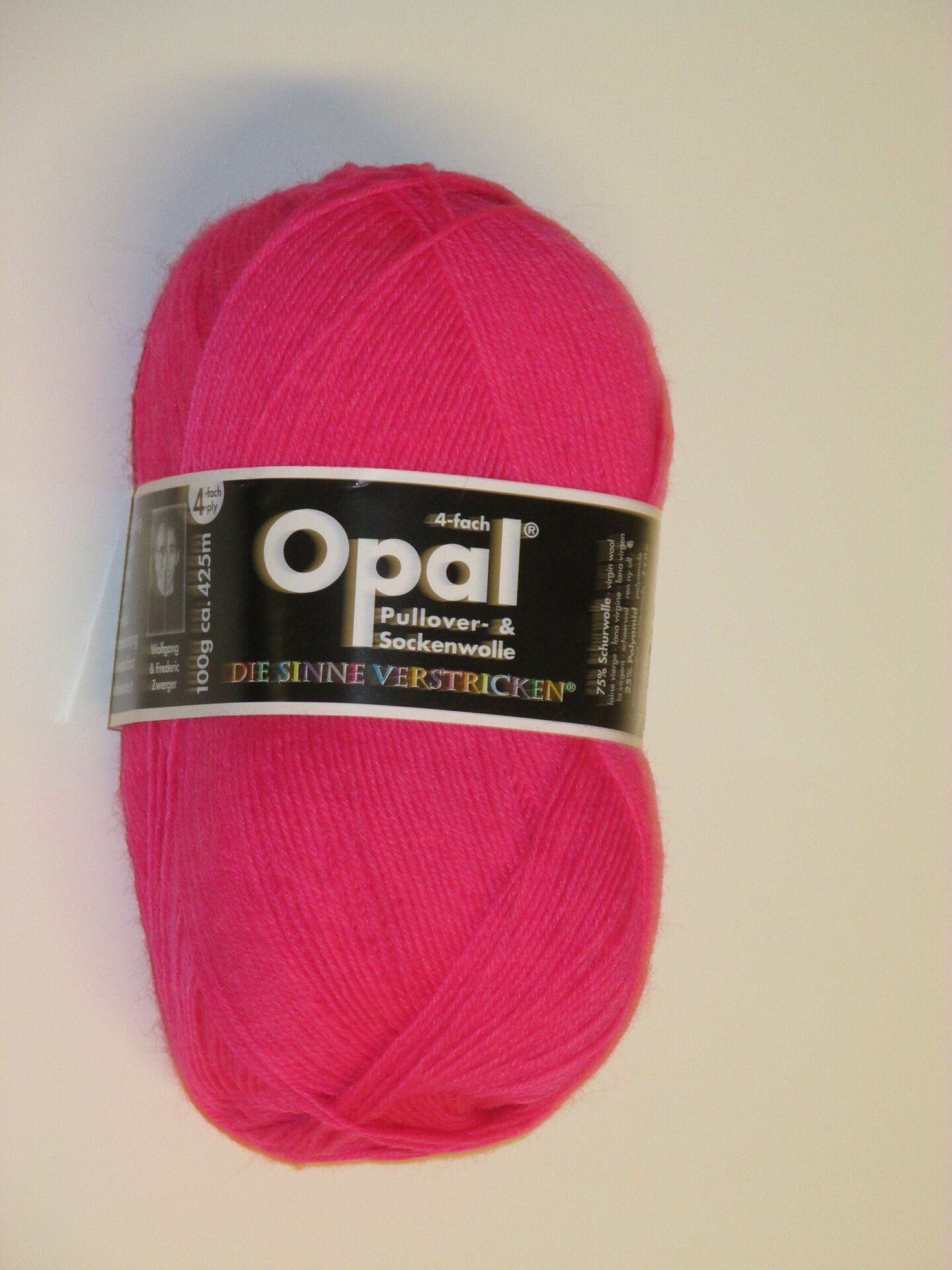 Opal 4 säikeinen sukkalanka 2010 NEON rosa