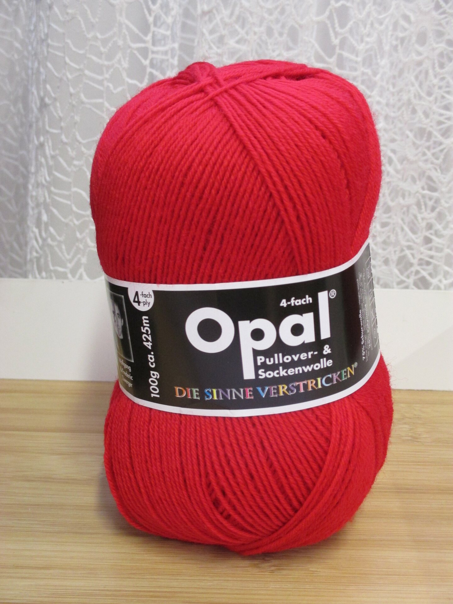 Opal 4 säikeinen sukkalanka 5180 rot