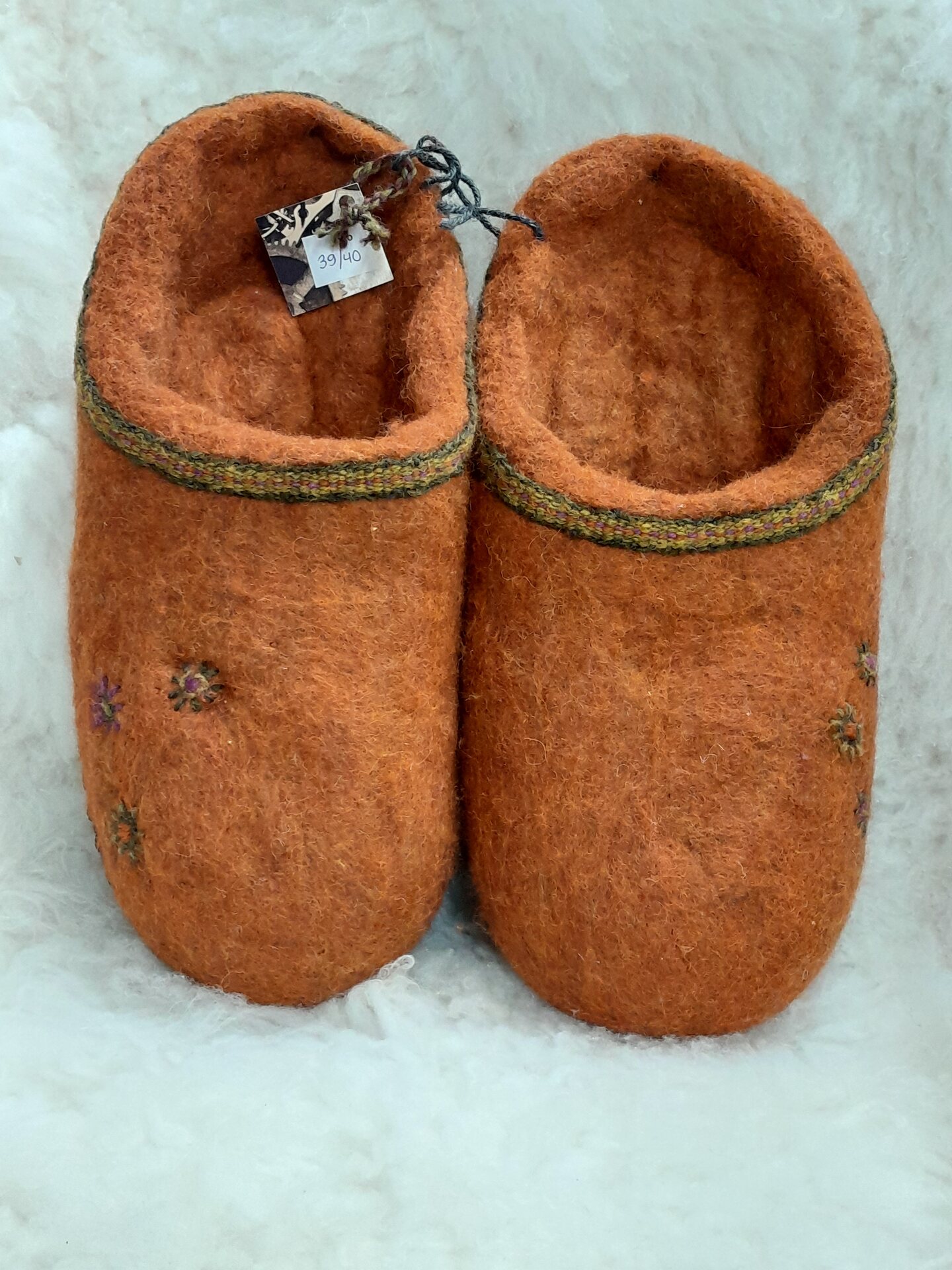 Kehrätär Lieko tossut 39/40 terrakotta, kukat