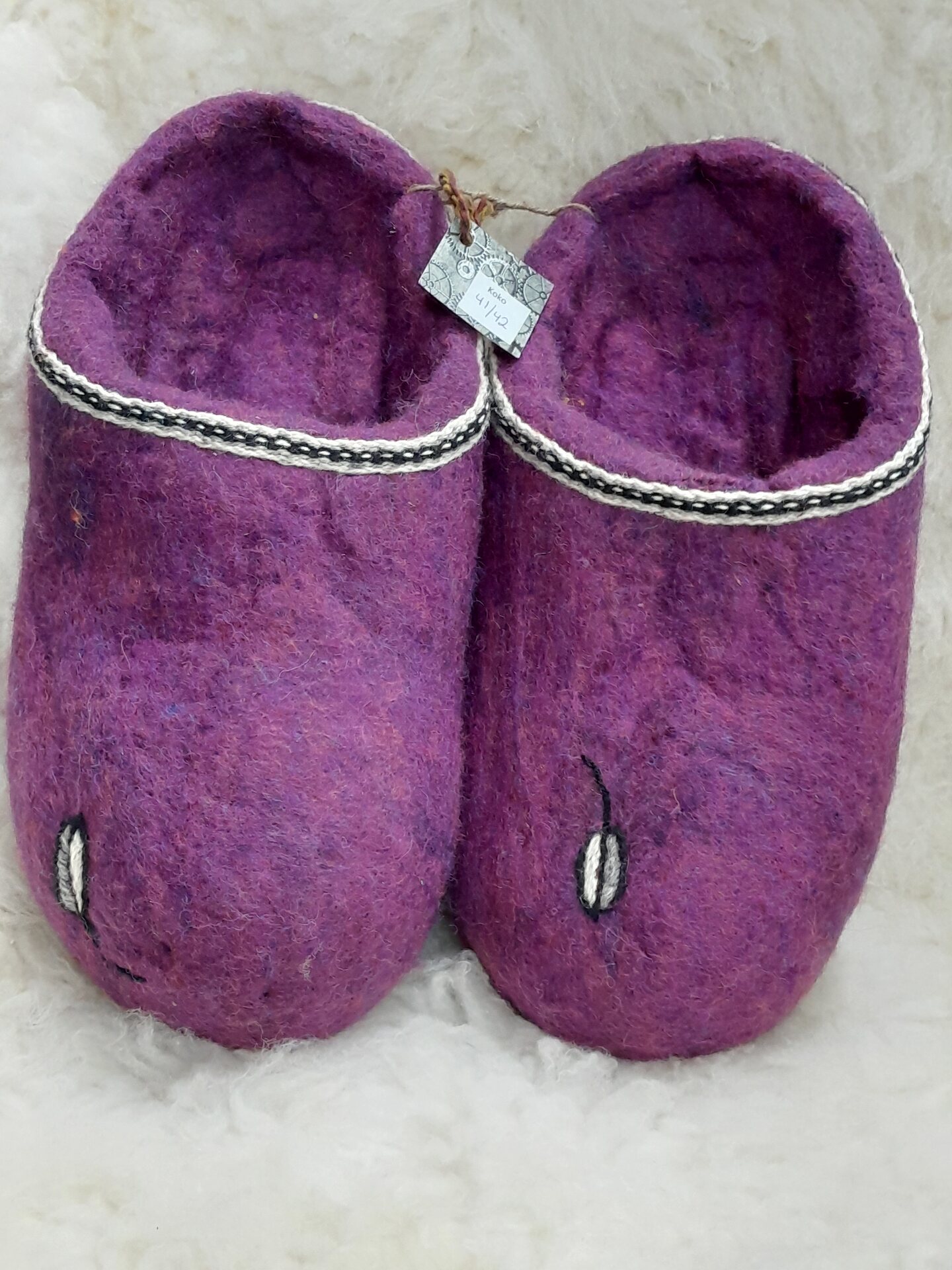 Kehrätär Lieko tossut 41/42 violetti, sulka