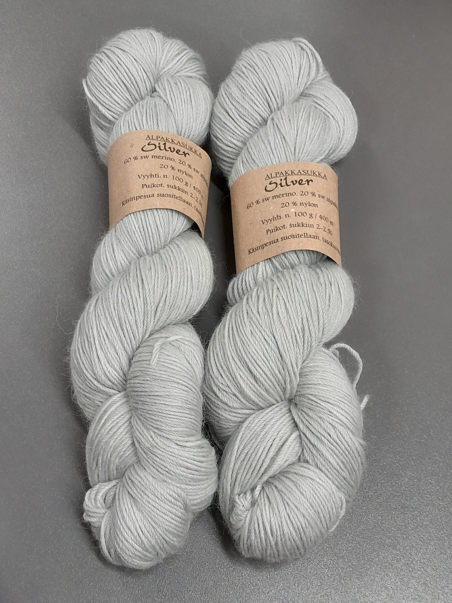 Skeinfinity Alpakkasukka Silver