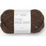Sandnes Garn Tynn Peer Gynt 3085 Mørk brun m/natur tweed