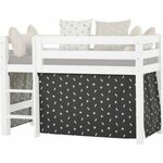 Hoppekids Verhot, sopivat puolikorkeaan parvisänkyyn 70x160cm Pets Granite Grey