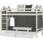 Hoppekids Verhot 90x200cm kerrossänkyyn tai puolikorkeaan parvisänkyyn Pets Granite Grey