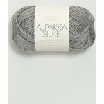 Sandnes Garn Alpakka Silke 1042 Vaalea grey meleerattu