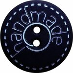 Dill Handmade nappi, 18mm Dunkelblau