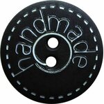 Dill Handmade nappi, 18mm Musta