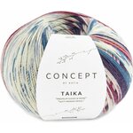 Katia Taika socks 6-ply 103 - Blue-Orange-Burgundy red