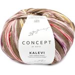 Katia Kalevi Socks 201 - Pale brown-Pearl blackberry-Red