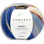 Katia Onni Socks 401 - Grey-Blue-Burgundy red