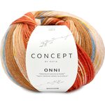 Katia Onni Socks 403 - Orange-Blue-Ochre -Brown