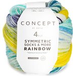 Katia SYMMETRIC SOCKS & MORE - RAINBOW 55 - Blue-turquoise-Ochre
