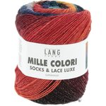 Lang Yarns Mille Colori Socks & Lace Luxe 208 Oranssi-sininen-minttu