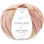 Katia Heli Socks 301 - Camel-Khaki -Red
