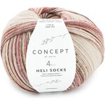 Katia Heli Socks 305 - Beige-Rust-Khaki -Ochre