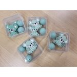NannakoiKnits Puikkostopparit Koala, 2 paria Minttu