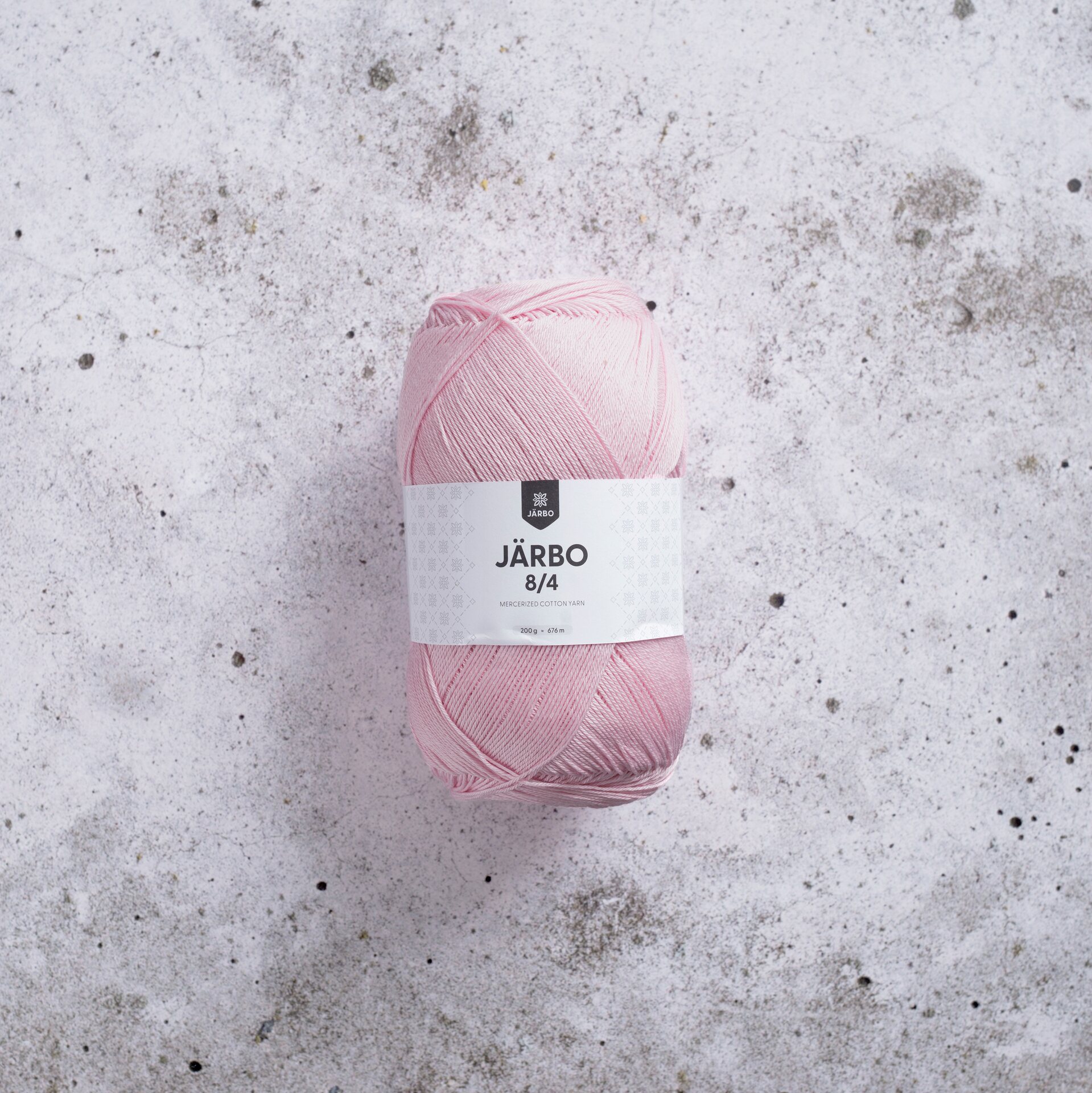 Järbo Garn 8/4 puuvillalanka 200g kerässä 2279 Light pink