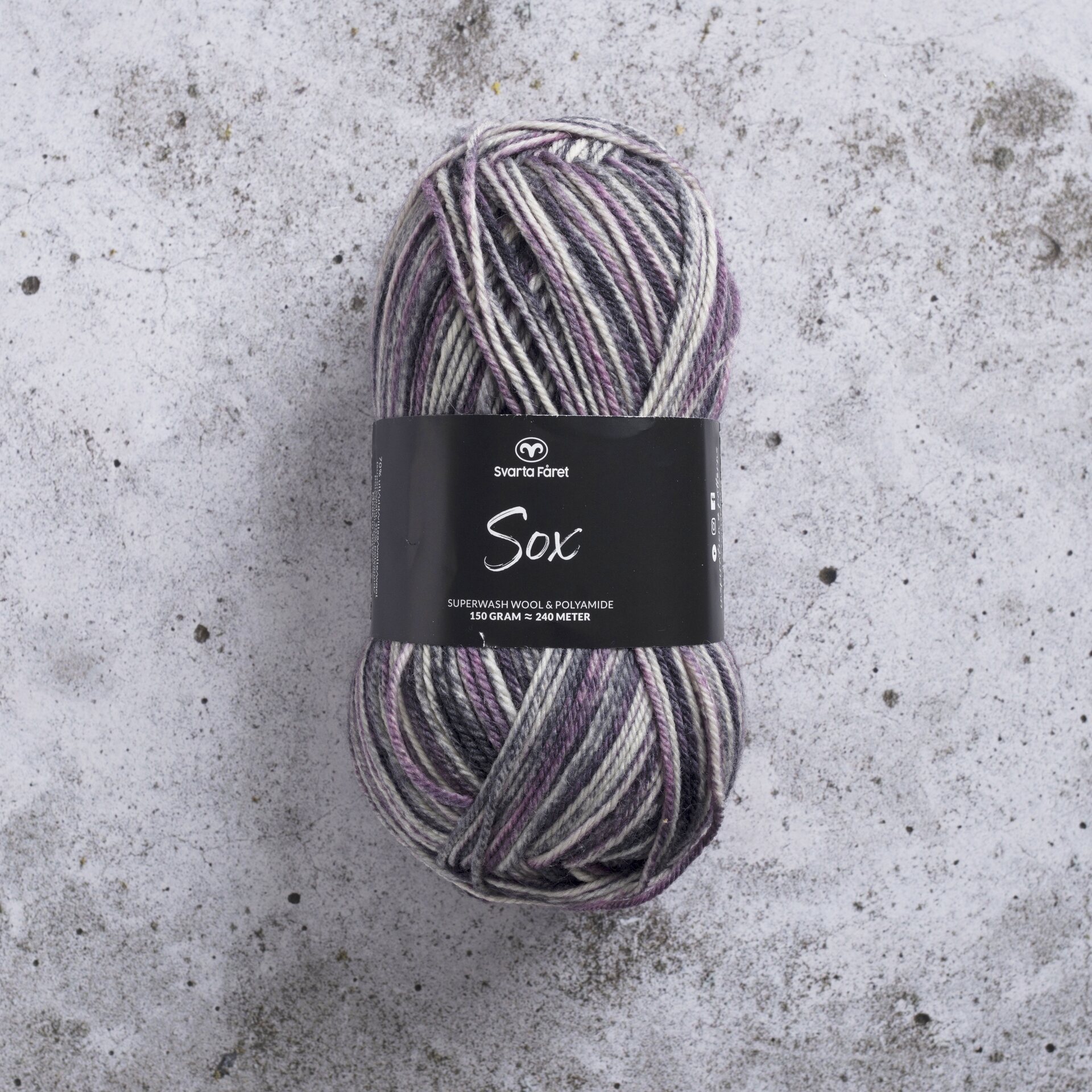 Svarta Fåret SOX 150g 446011 lavender gravel