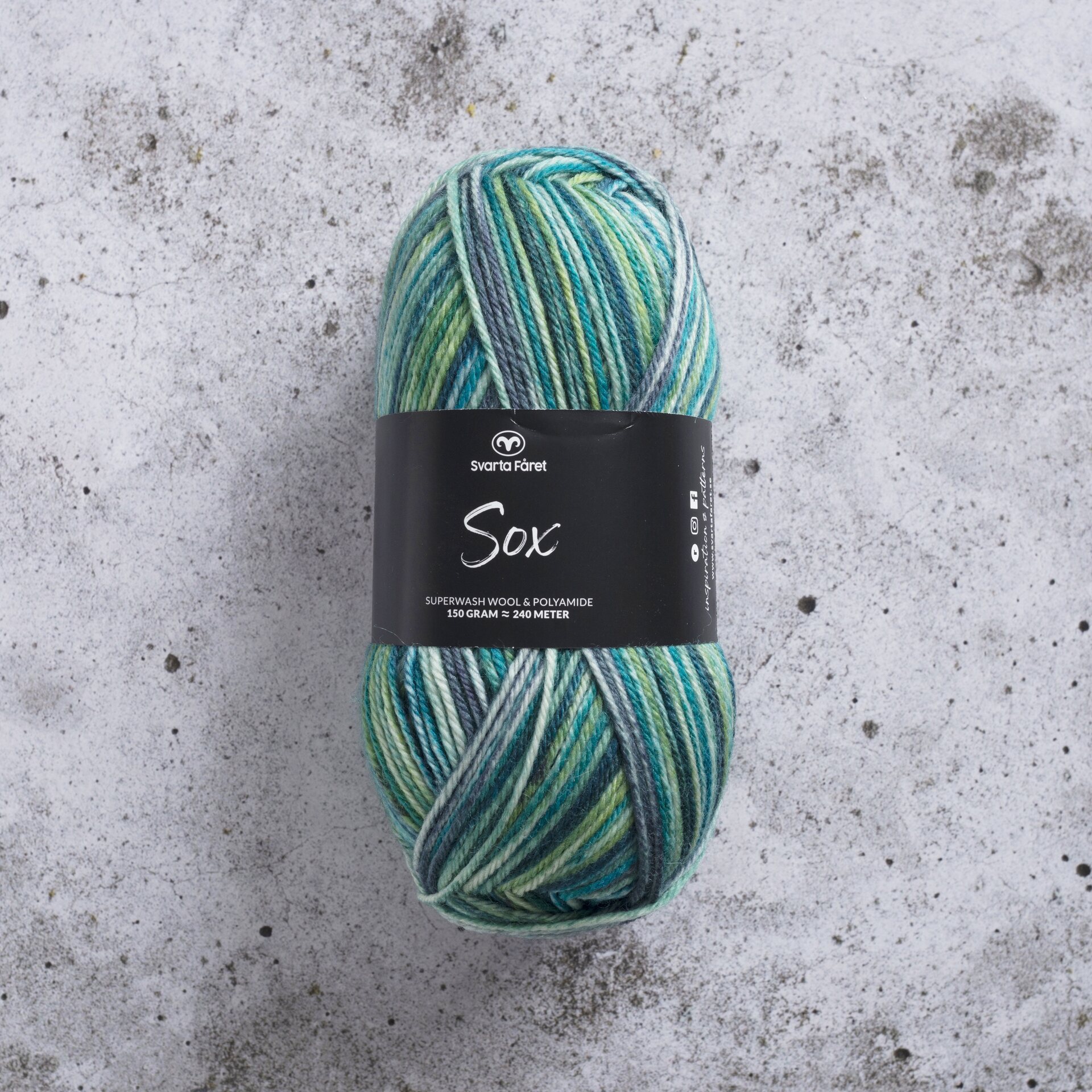 Svarta Fåret SOX 150g 446012 aqua tornado