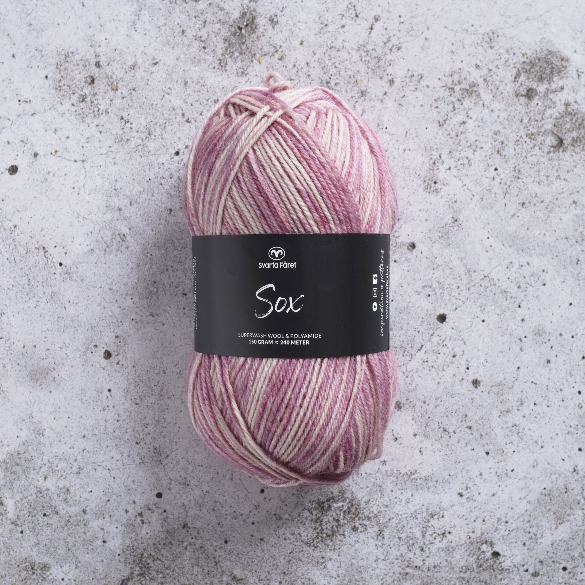 Svarta Fåret SOX 150g 446015 stippled pink