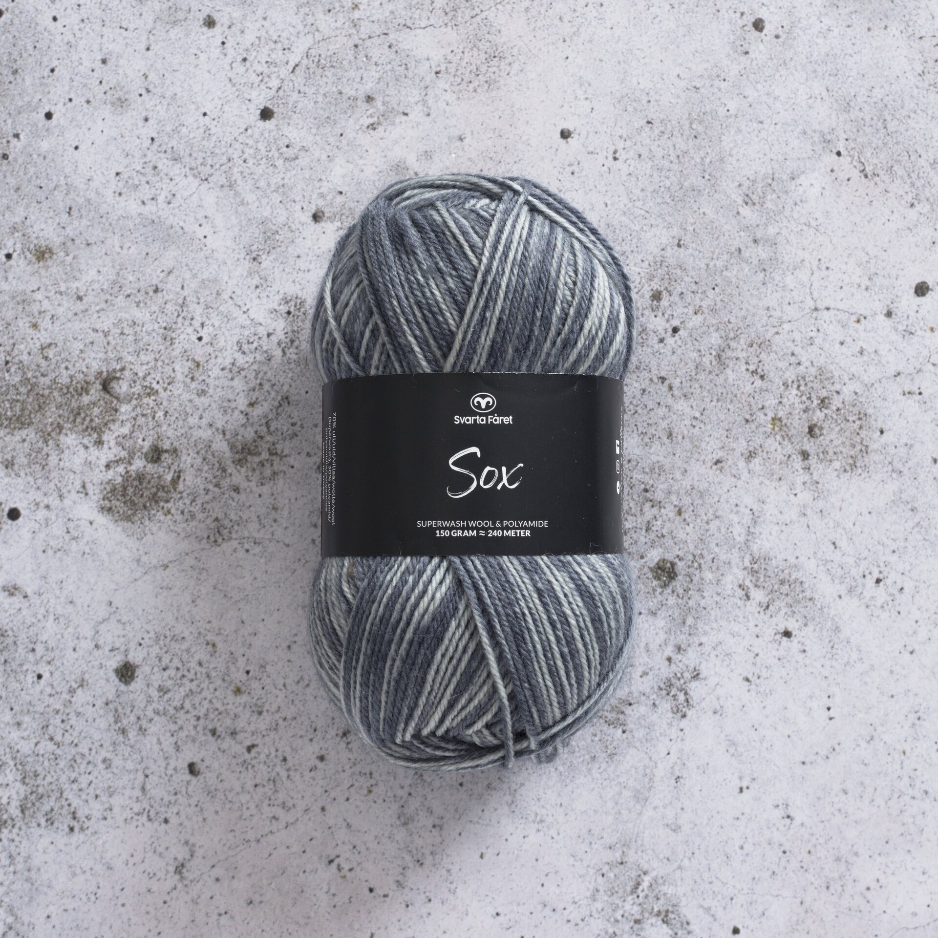 Svarta Fåret SOX 150g 446014 stippled smokey blue