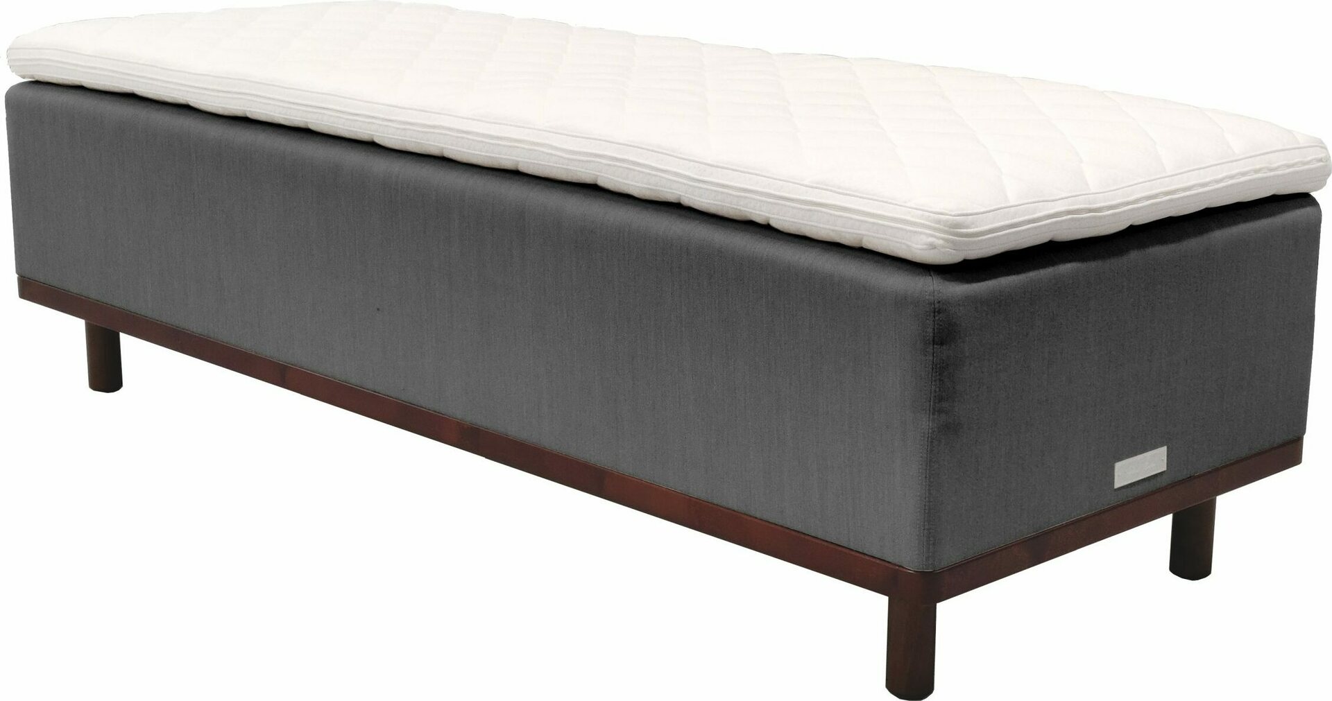 Uneni Diamond -runkosänky 90x200cm. Ilman sijauspatjaa. Annala Kehrä-Puuvilla 113 Harmaa