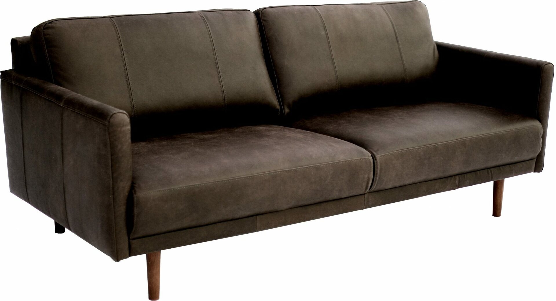 Huonekalukeidas-mallisto Saimaa 197cm, 3-istuttava. Aniliini-kokonahkaverhoilulla Dubay Pilbara 11 (suojalakattu)