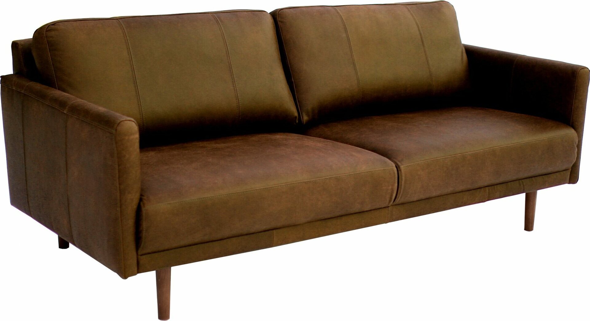 Huonekalukeidas-mallisto Saimaa 197cm, 3-istuttava. Aniliini-kokonahkaverhoilulla Vintage Rangers