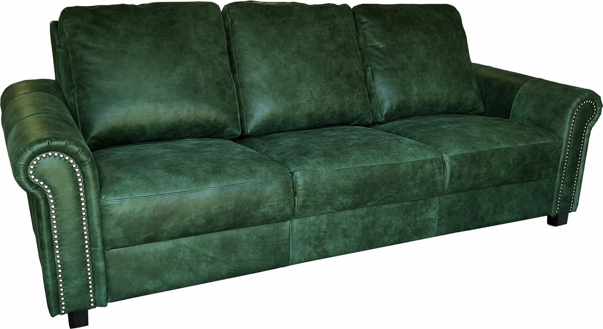 Huonekalukeidas-mallisto bueno 3 xl, nahkaverhoilu Vintage Bottle Green