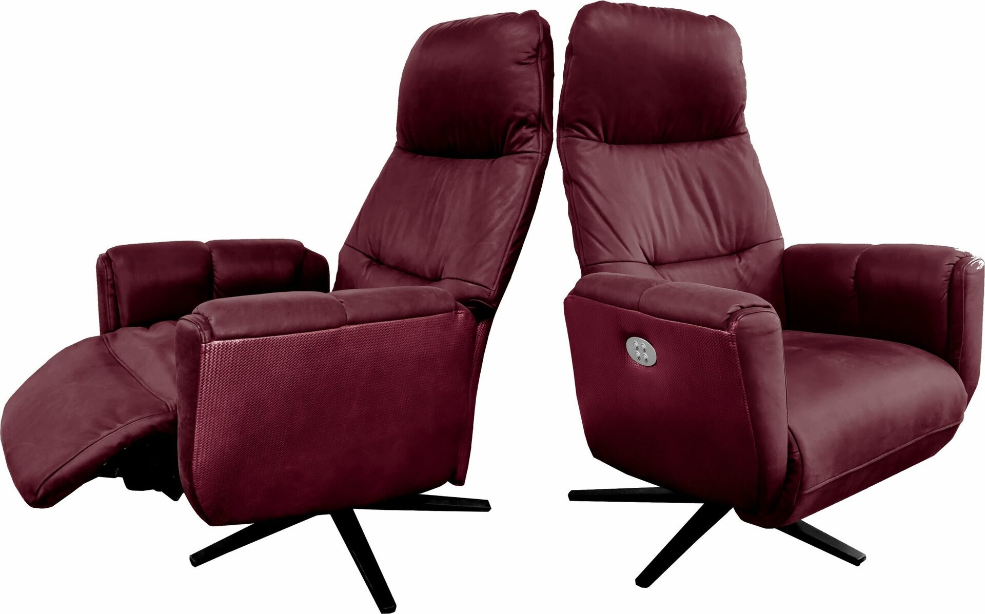 Huonekalukeidas-mallisto Apex mekanismituoli. Sähkösäätöinen. Dubay 07 Oxblood