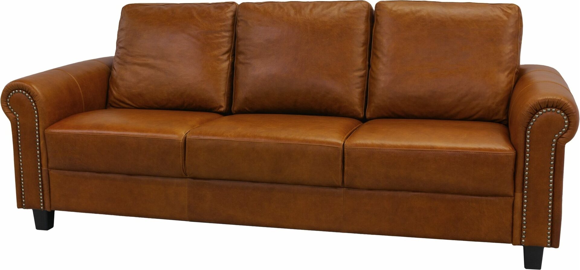 Huonekalukeidas-mallisto bueno 3 xl, nahkaverhoilu Dubay Cognac 09 (suojalakattu)