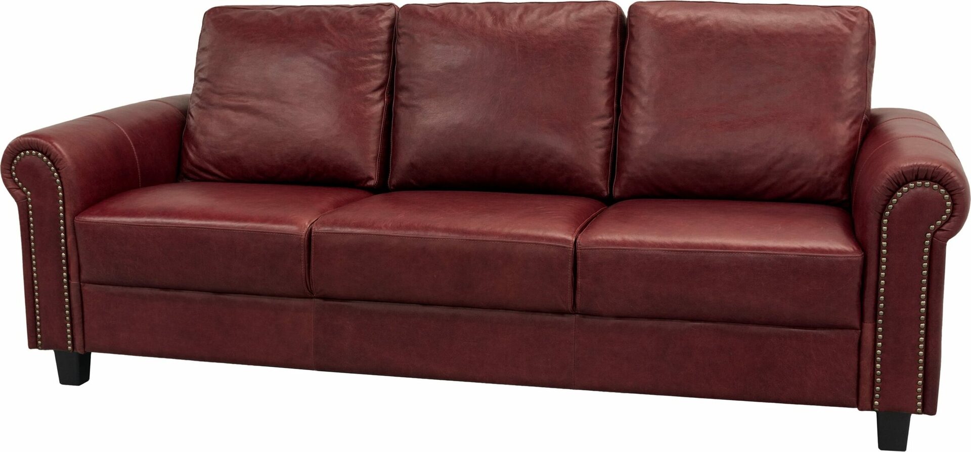 Huonekalukeidas-mallisto bueno 3 xl, nahkaverhoilu Dubay Oxblood 07 (suojalakattu)