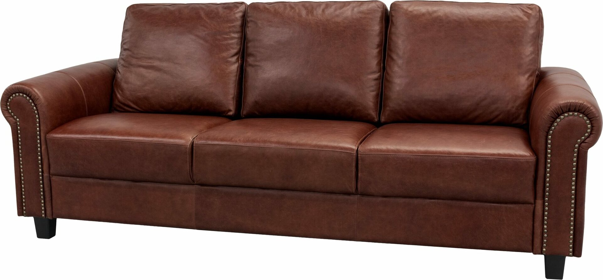 Huonekalukeidas-mallisto bueno 3 xl, nahkaverhoilu Dubay Antique Brown 08 (suojalakattu)