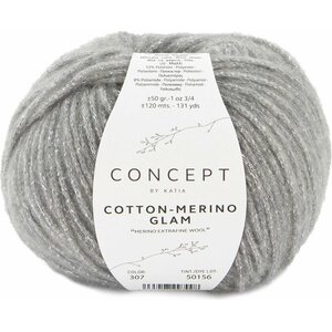 Katia Cotton Merino Glam, 307 - Grey (poistuva väri)