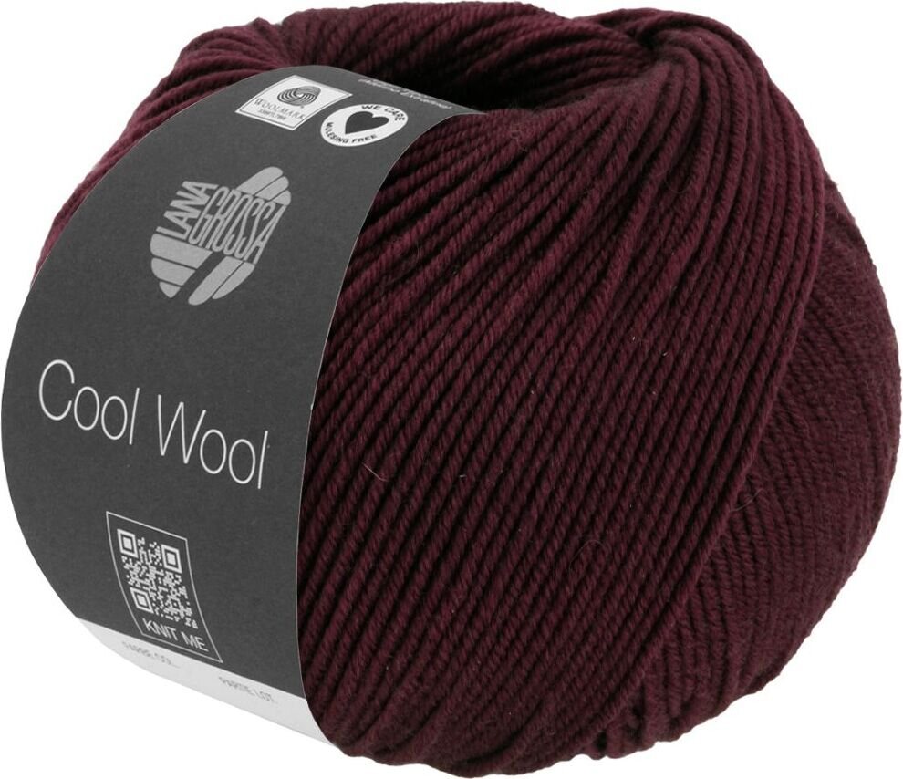 Lana Grossa Cool Wool Mélange 1404 Schwarzrot meliert