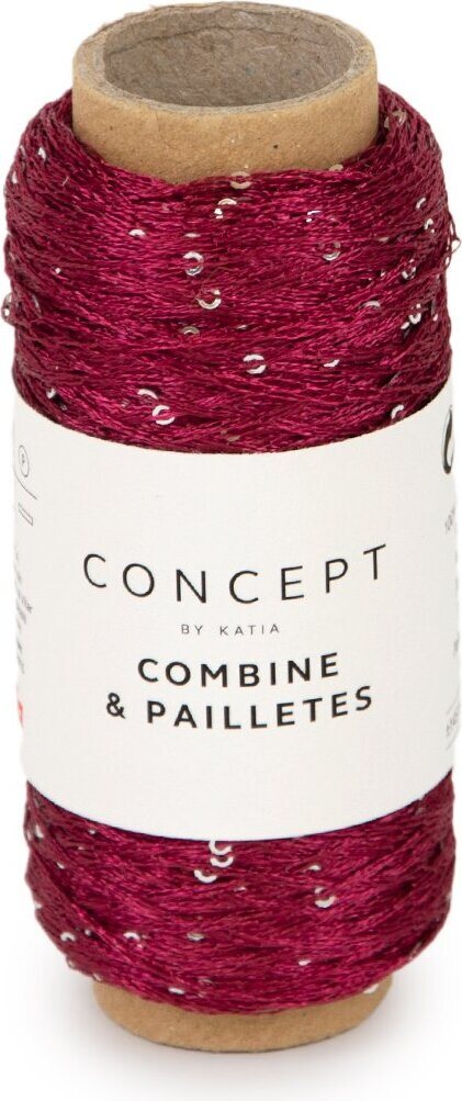 Katia Combine & Paillettes 61 - Burgundy red