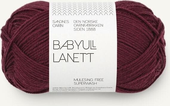 Sandnes Garn Babyull Lanett merinovilla 4372 Dyp burgunder