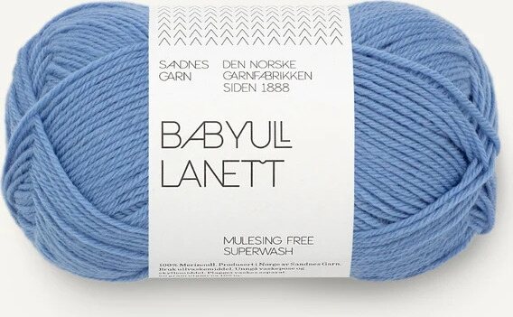 Sandnes Garn Babyull Lanett merinovilla 5824 Hento sininen