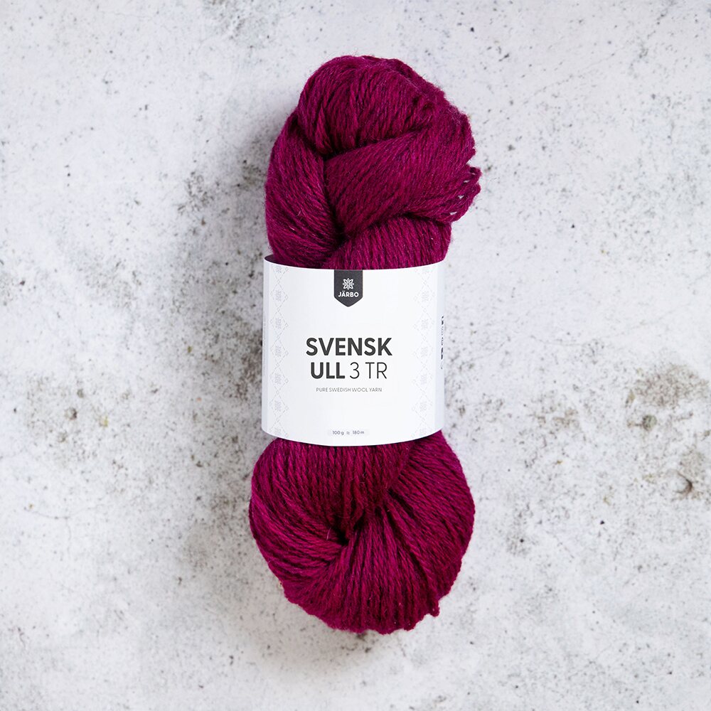 Järbo Garn Svensk Ull 3-säikeinen 22 Bing Cherry