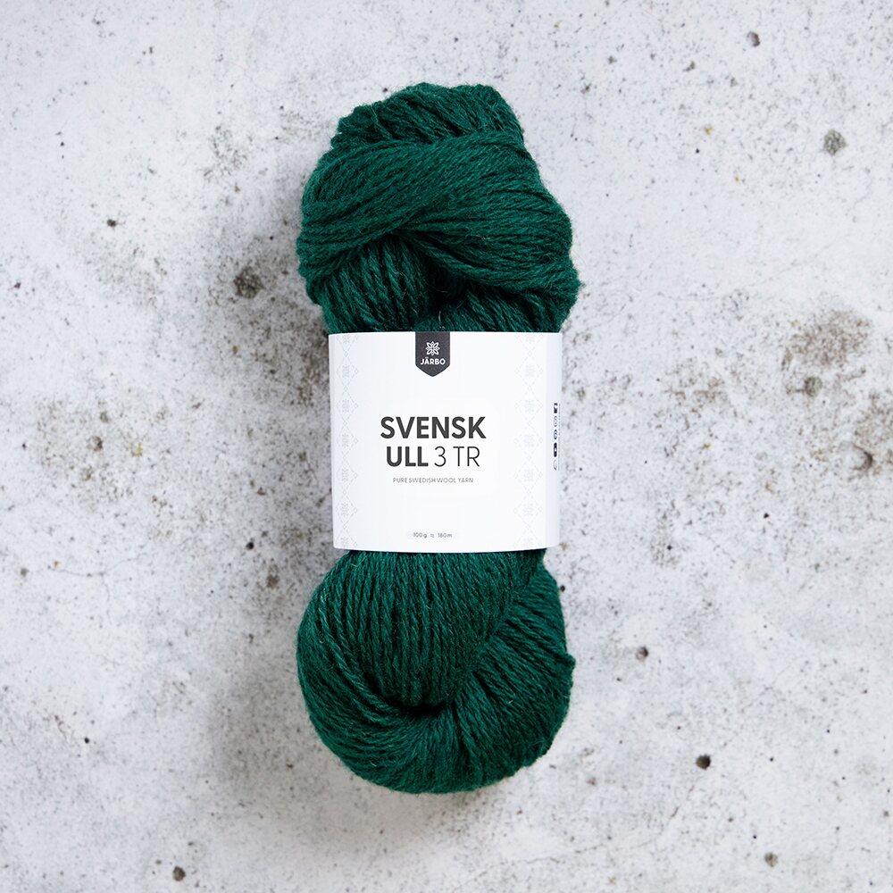 Järbo Garn Svensk Ull 3-säikeinen 24 Inlandsbanan Green