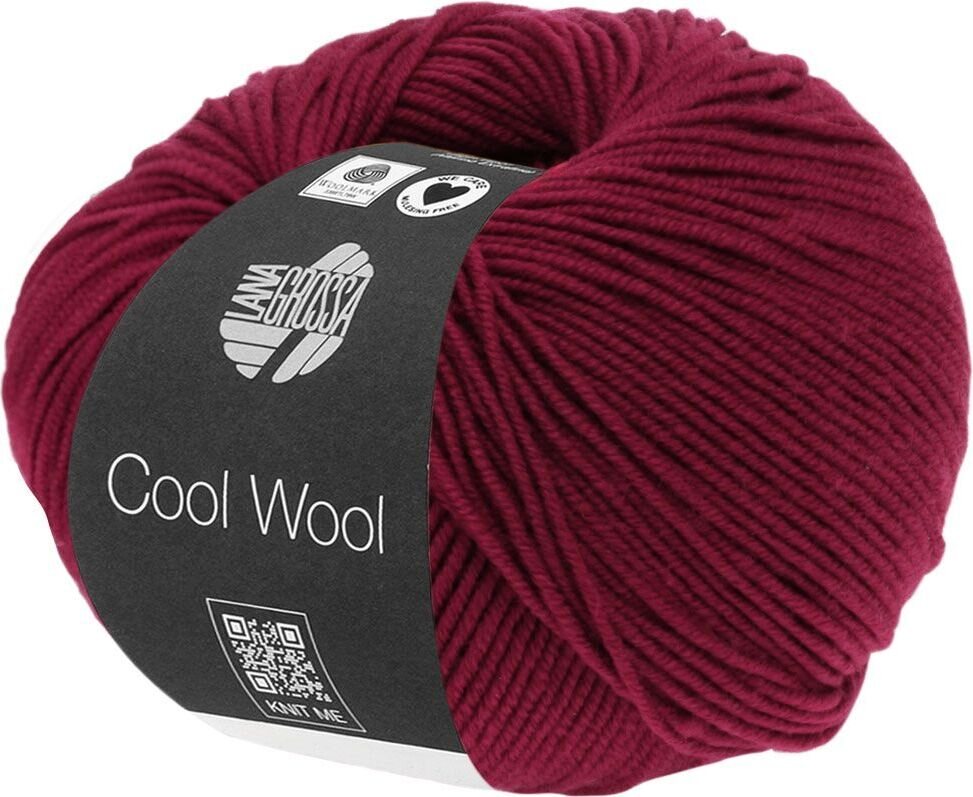 Lana Grossa Cool Wool Uni 468 Weinrot