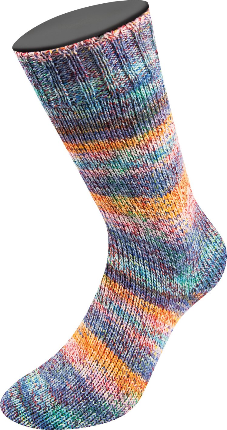 Lana Grossa Landlust Die Sockenwolle 4-ply 213 Lila/Gelb/Rosa/Türkis/Grün/