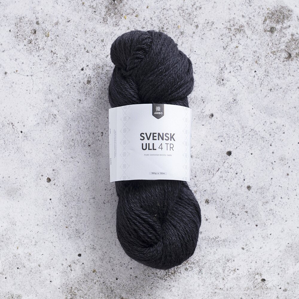 Järbo Garn Svensk Ull 4-säikeinen 59103 Swedish Black