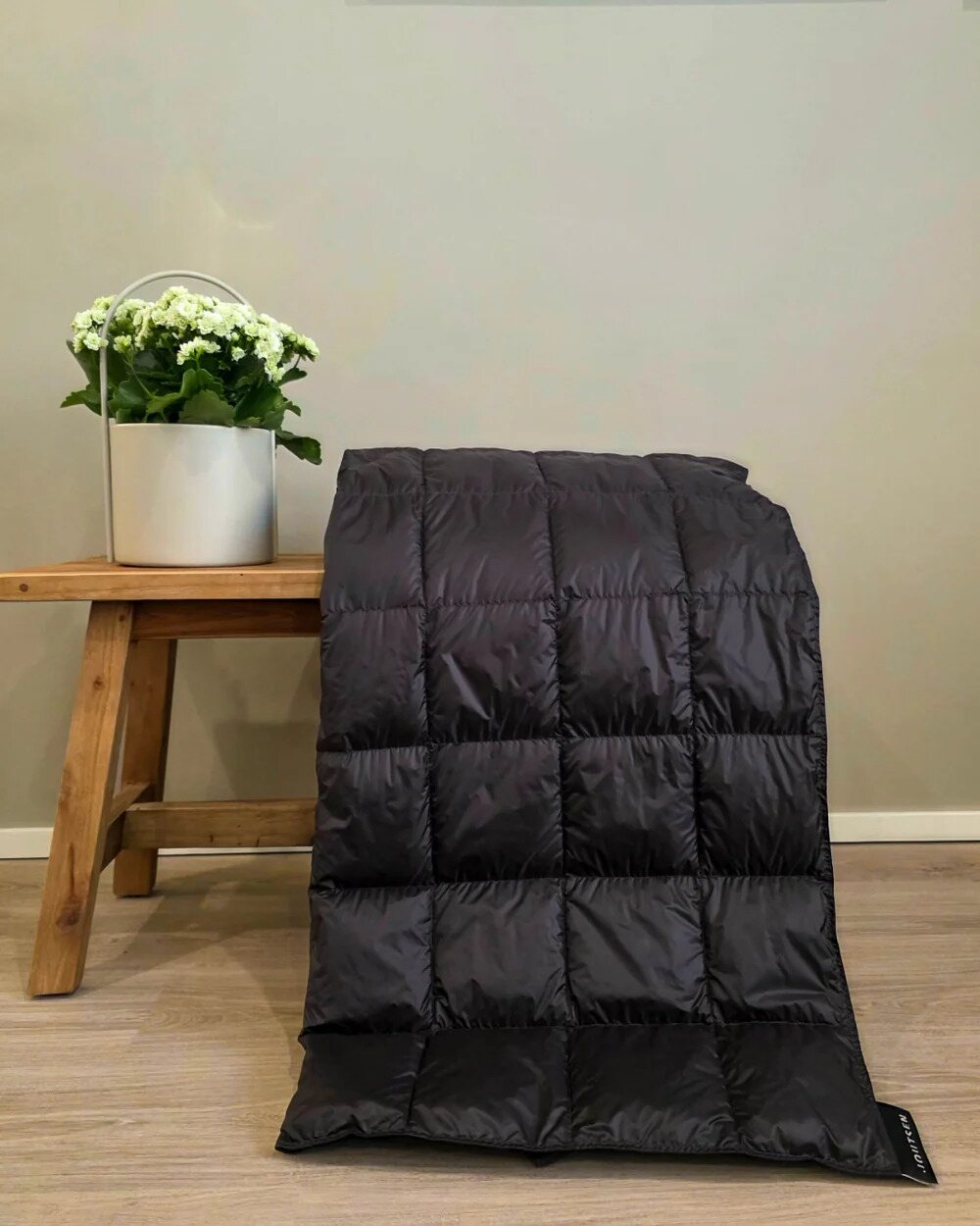 Joutsen Kulkuri torkkupeitto. 130x190 cm. Tuhka