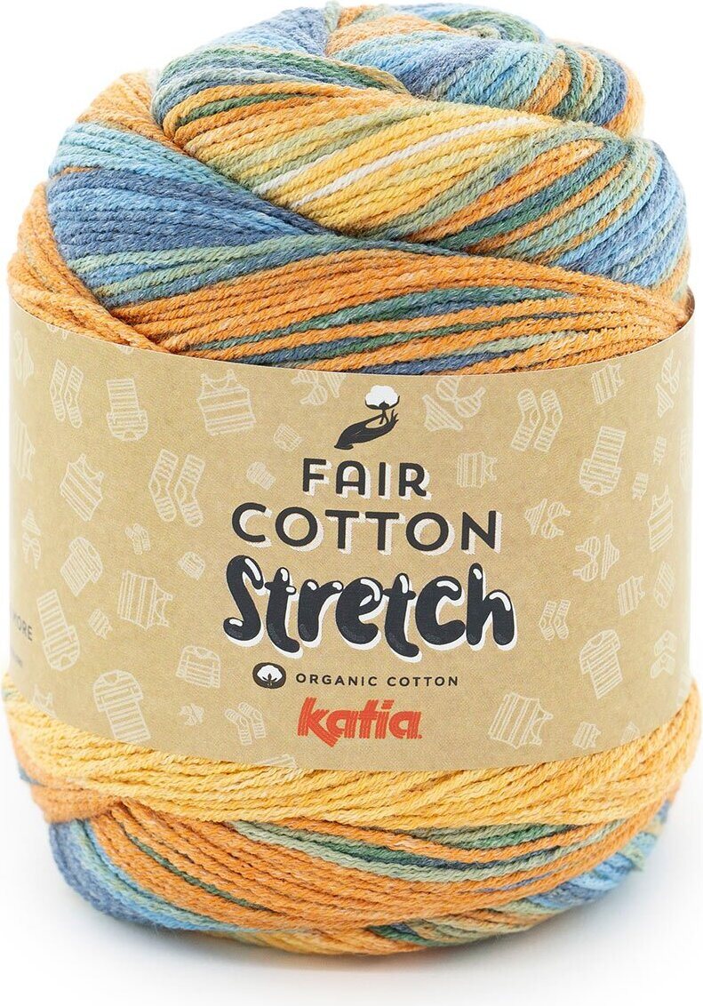 Katia Fair Cotton Strech 101 - Orange-Green-Blue