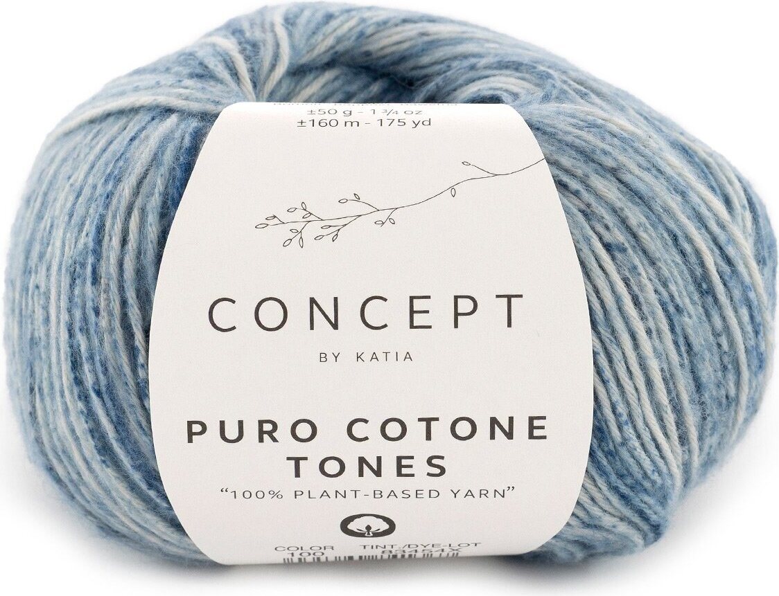 Katia Puro Cotone Tones 100 - Blue