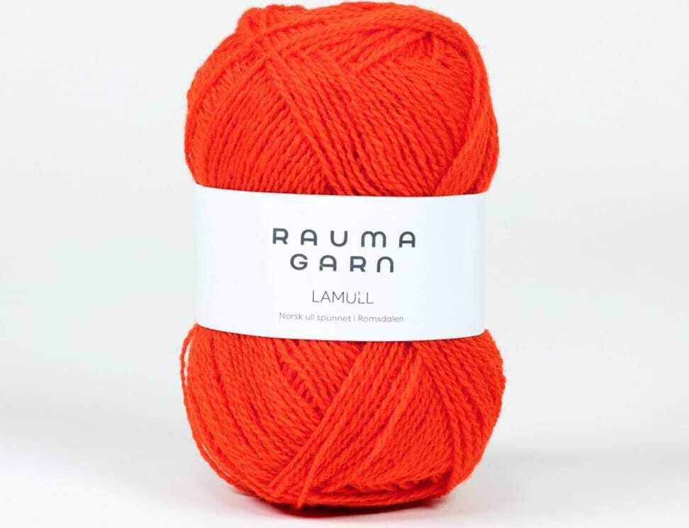 Rauma Garn Lamullgarn 95 Tomatrød