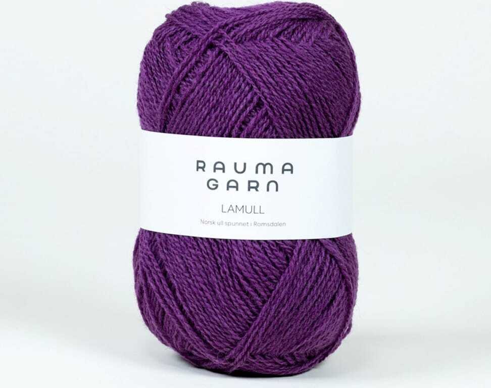 Rauma Garn Lamullgarn 496 Rødlilla