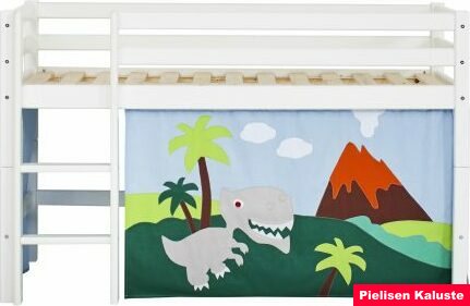 Hoppekids Verhot, sopivat puolikorkeaan parvisänkyyn 70x160cm Dinosaur